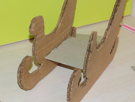 Поделка сани из картона