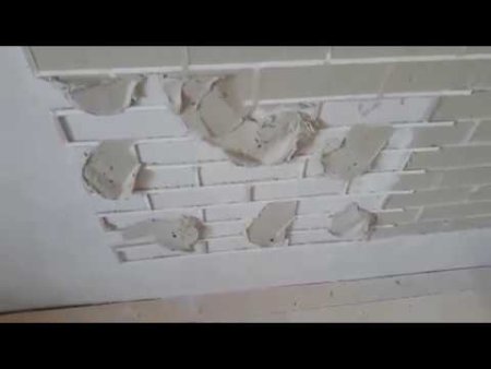 Имитация кирпичной кладки из гипса