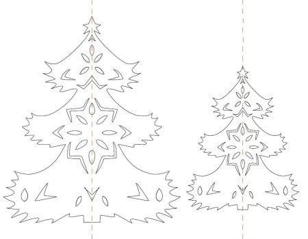 Новогодние украшения на окна вырезать