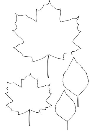 Трафарет листьев из бумаги своими руками (49 фото)