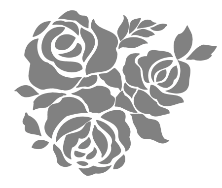 Трафарет розы на стену