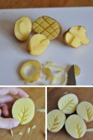 Печатка из картофеля