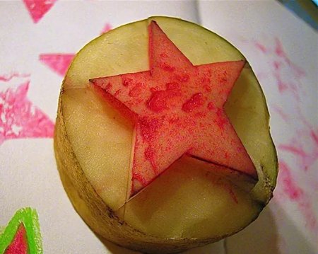 Медаль из картошки