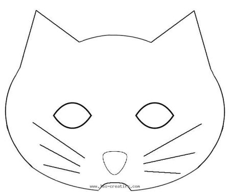 Маска кота своими руками из бумаги