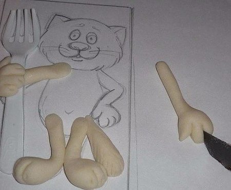 Кошка из соленого теста