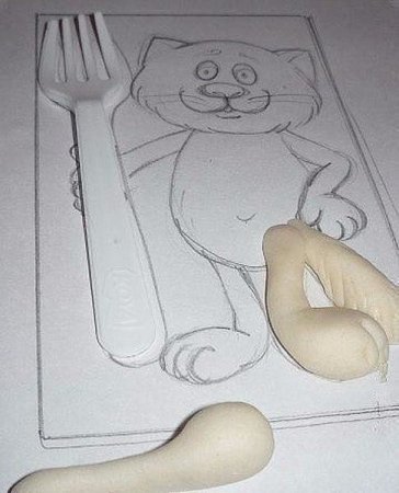 Лепка из соленого теста кот
