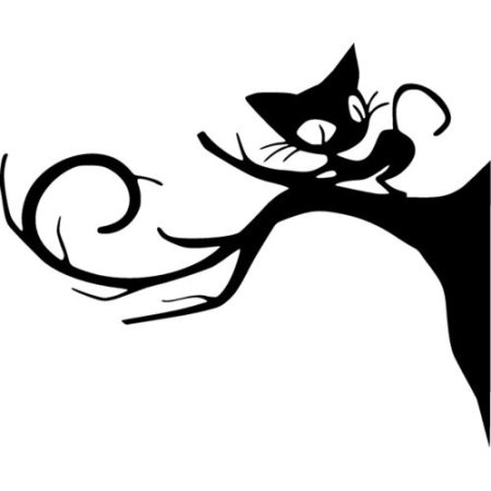 Трафарет кошки на стену