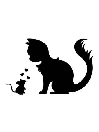Трафарет кошки для вырезания