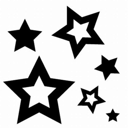 Трафарет для вырезания звезд