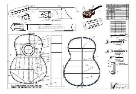 Чертежи акустической гитары Gibson j200