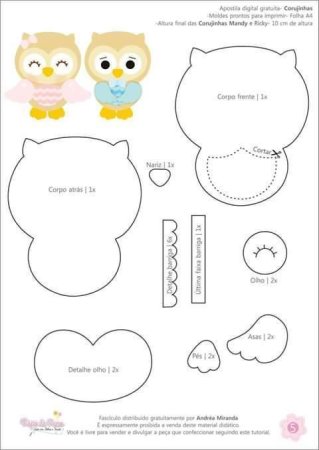 Игрушки из фетра выкройки