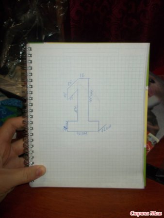 Цифра 1 из картона Размеры