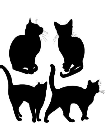 Трафарет кошки