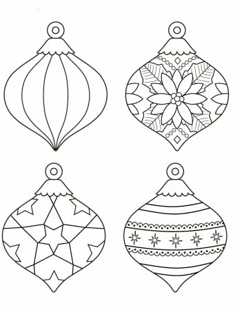 Раскраска новогодние игрушки