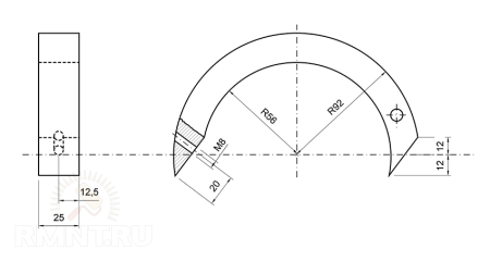 Улитка для холодной ковки чертеж а4