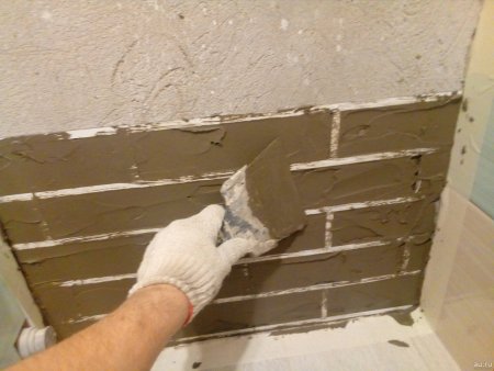 Имитация кирпича из штукатурки