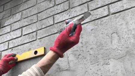 Фасадная штукатурка под кирпич