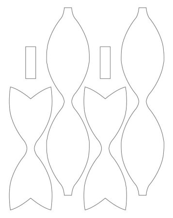 Бантик трафарет