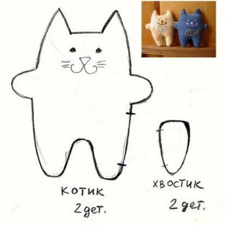 Кошка подушка выкройка