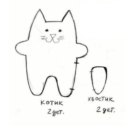 Мишка из фетра выкройка