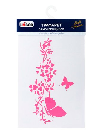 Трафарет цветы для самоклейке