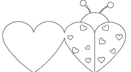 Трафарет валентинки