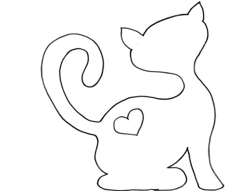 Трафарет кошки