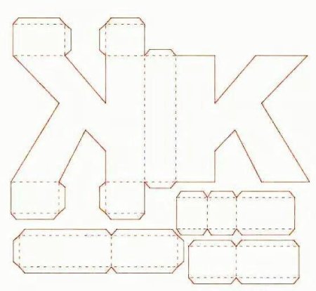 Объемные буквы из картона