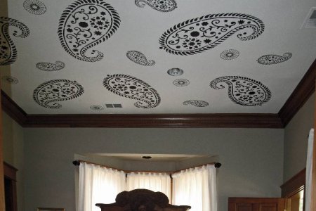 Трафарет для росписи потолка своими руками (50 фото)