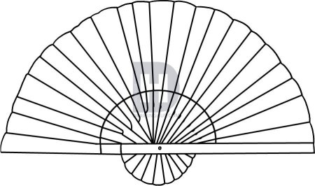 Веер раскраска