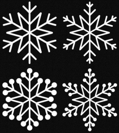 Снежинки из клея ПВА трафареты