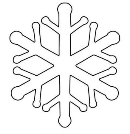 Снежинка трафарет для рисования