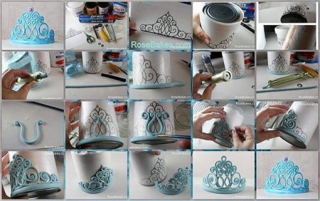 Корона из мастики для торта