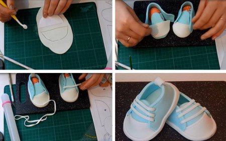 Детские кроссовки из мастики