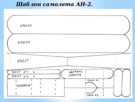 Выкройка самолета из картона