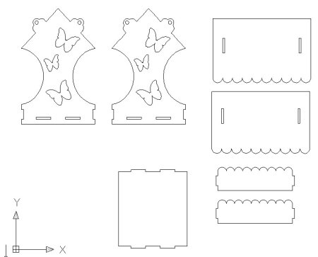 Кормушка лазерная резка DXF