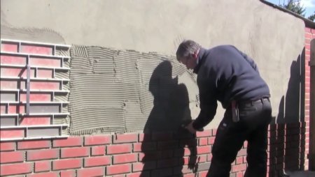 Наружная штукатурка под кирпич
