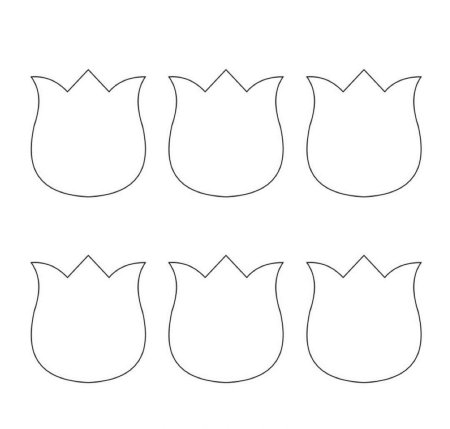 Трафарет тюльпана для вырезания