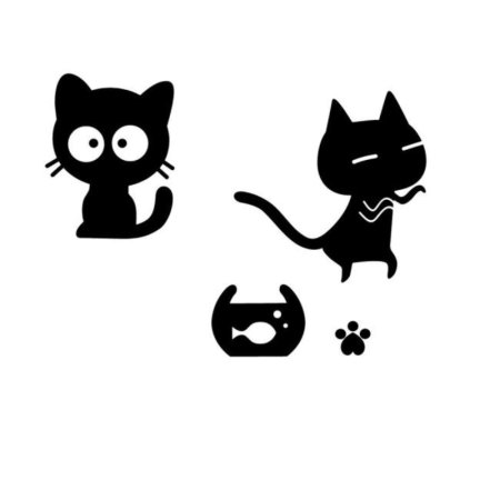 Трафареты кошек для декора