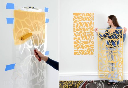 Трафарет малярным скотчем