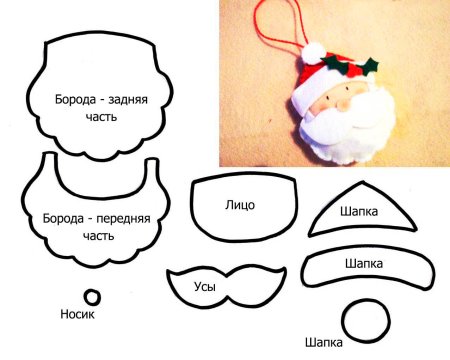 Схемы игрушек дед Мороза из фетра