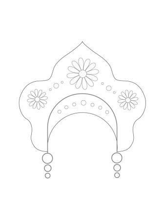 Кокошник рисунок