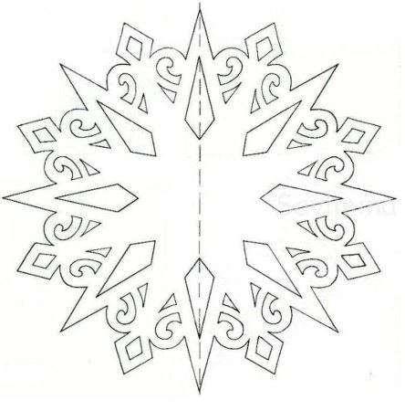 Снежинки из бумаги трафареты