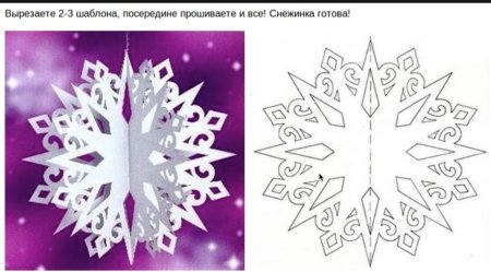 Схемыобьемных снежинок