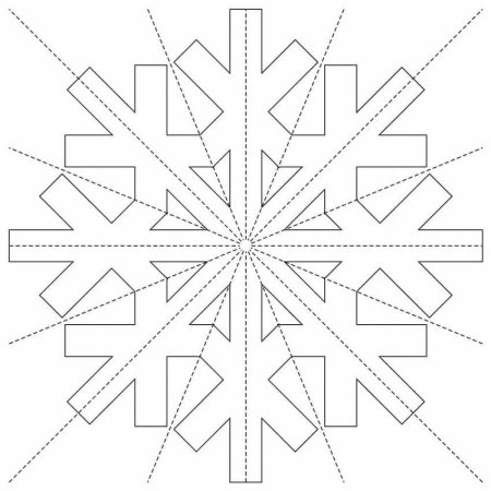 Простые схемы снежинок из бумаги для вырезания