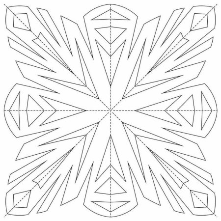 Трафареты для снежинок из бумаги для вырезания для детей
