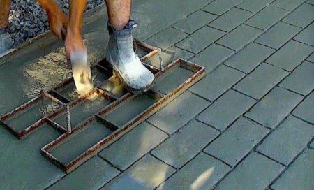 Штамп для бетона под брусчатку
