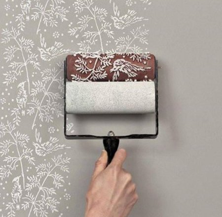 Покраска стен узорами