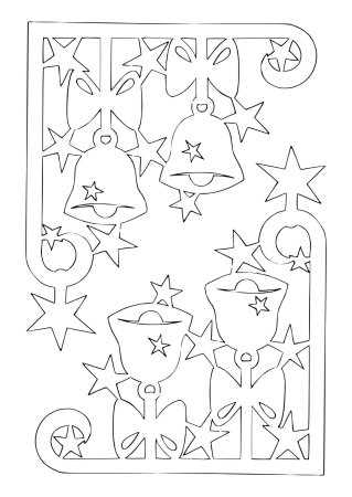 Трафареты на окна новогодние