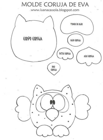 Совушка из фетра выкройка шаблон